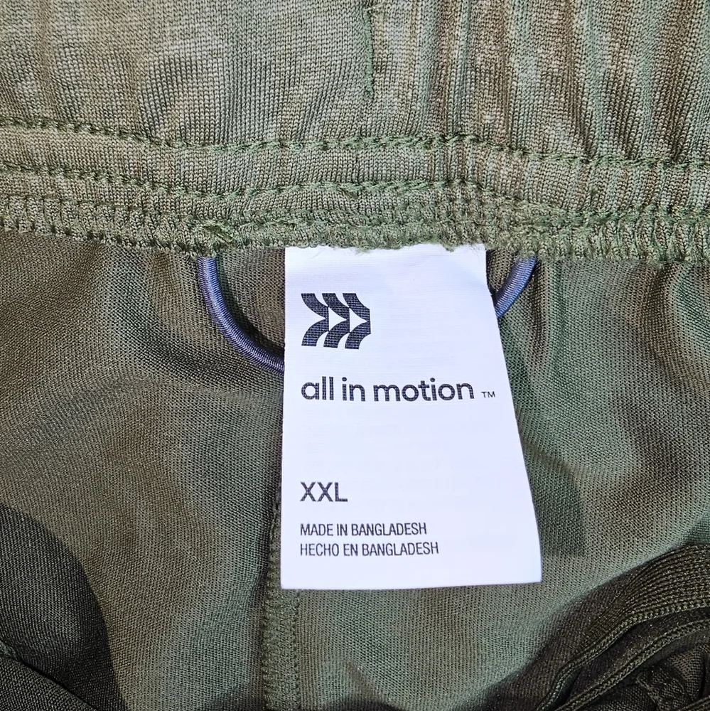 ALL IN MOTION Green Training Shorts Men's size XXL 2X Recycled